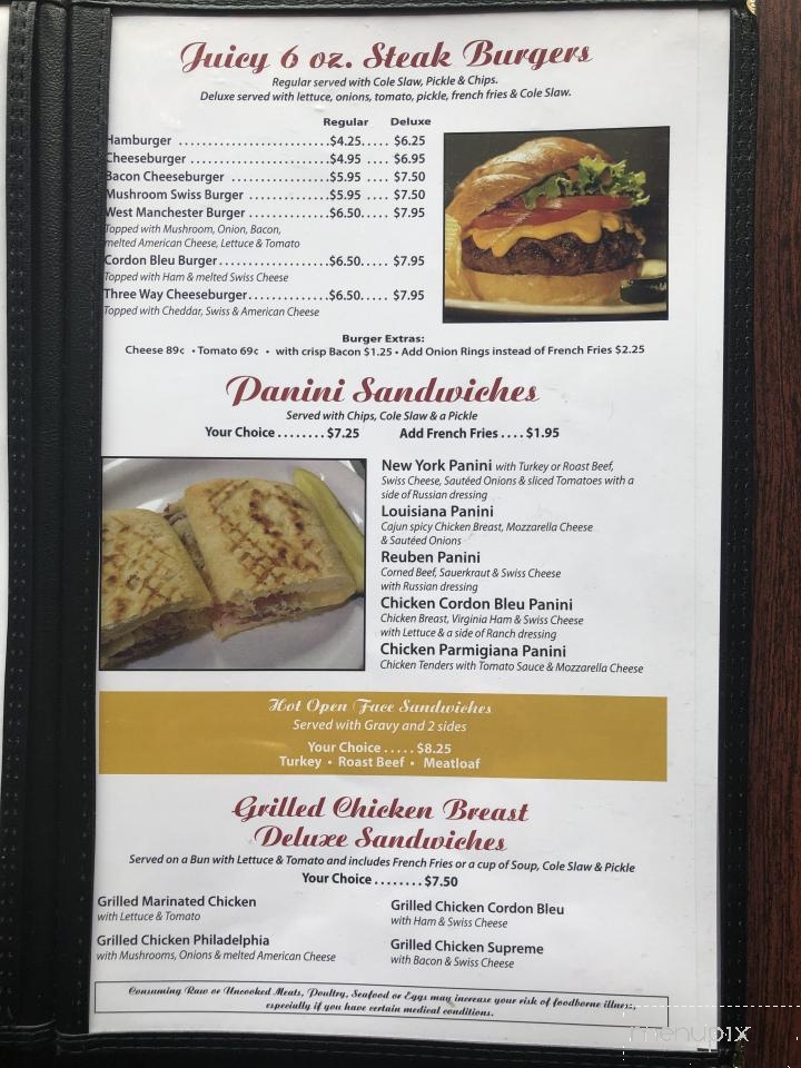 West Manchester Diner - York, PA menu_pic