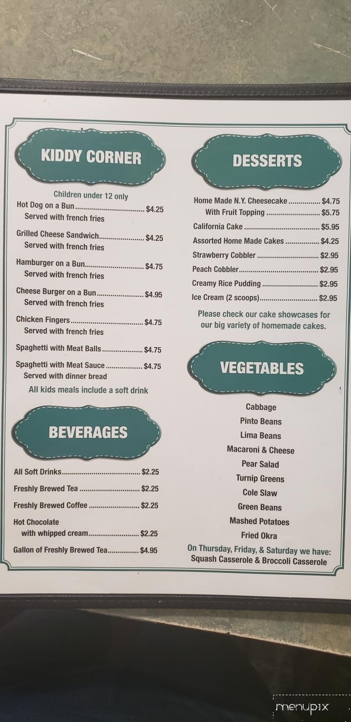 Anderson Coach House - Anderson, SC menu_pic