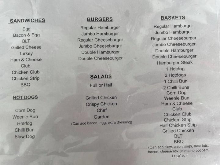 Snack Shack - Norton, VA menu_pic