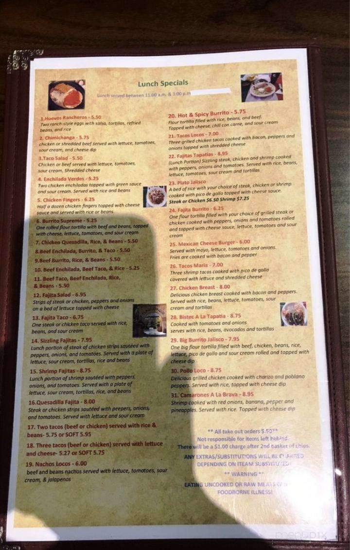 Los Patrons - Minette, AL menu_pic