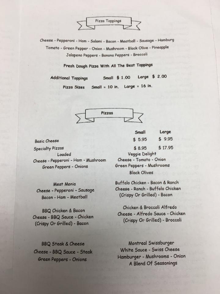 Minot Country Store - Minot, ME menu_pic