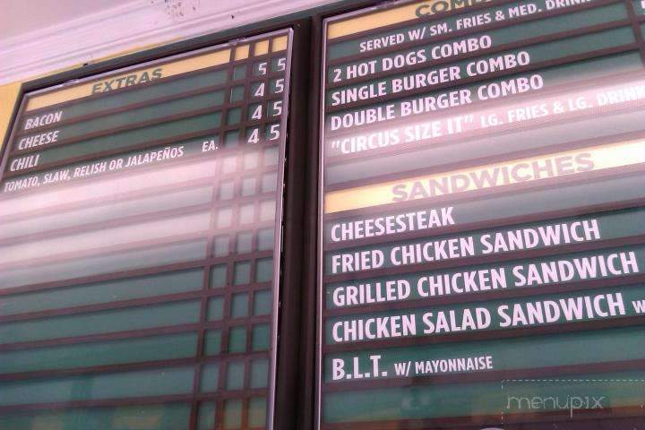 Circus Family Restaurant - Raleigh, NC menu_pic