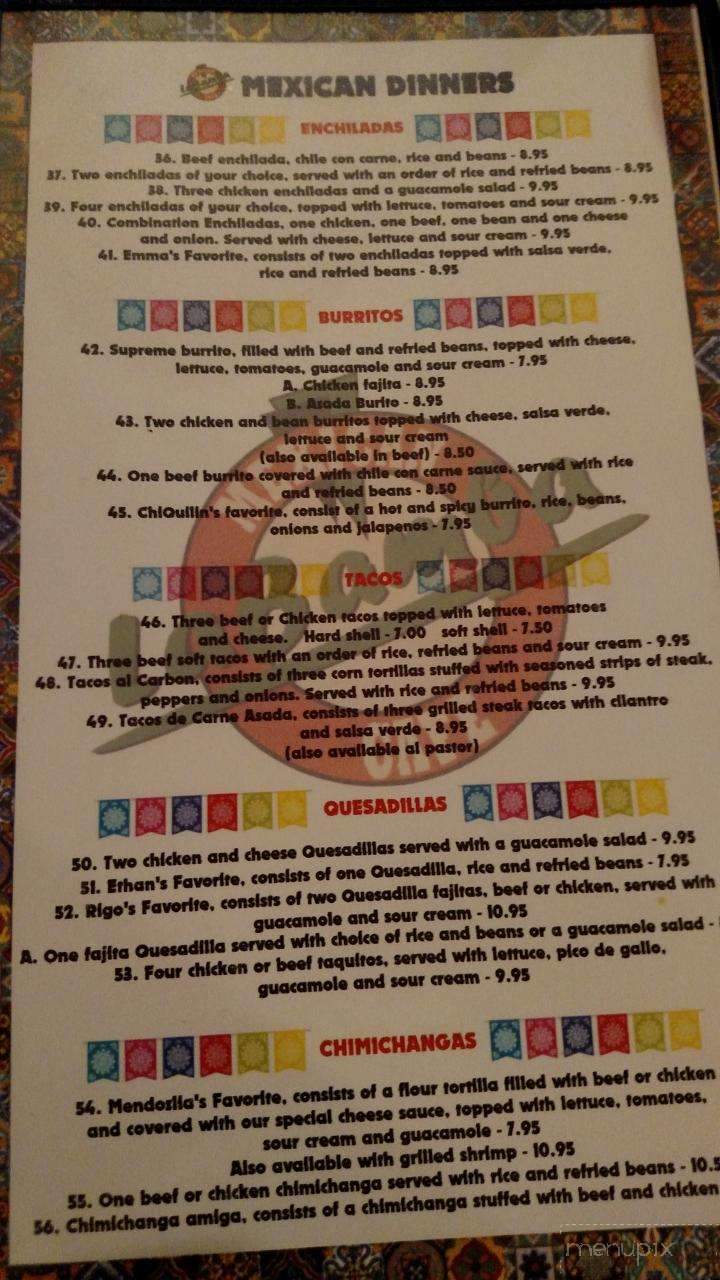 La Bamba Cafe - Headland, AL menu_pic