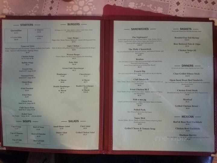 Tamarack Cafe & Bar - Roll, AZ menu_pic