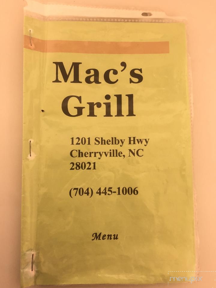 Mac's Grill - Cherryville, NC