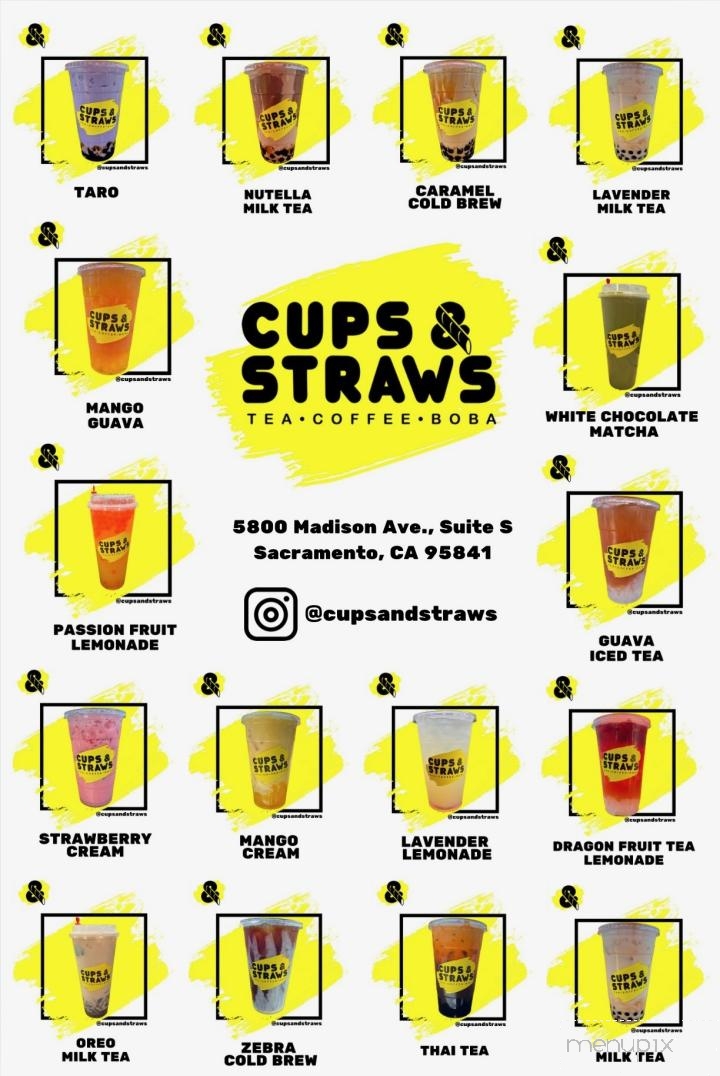 Cups & Straws - Sacramento, CA menu_pic