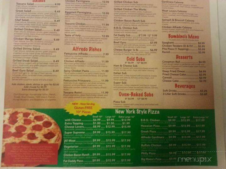 Toscano's Pizza and Grill - Athens, TN menu_pic