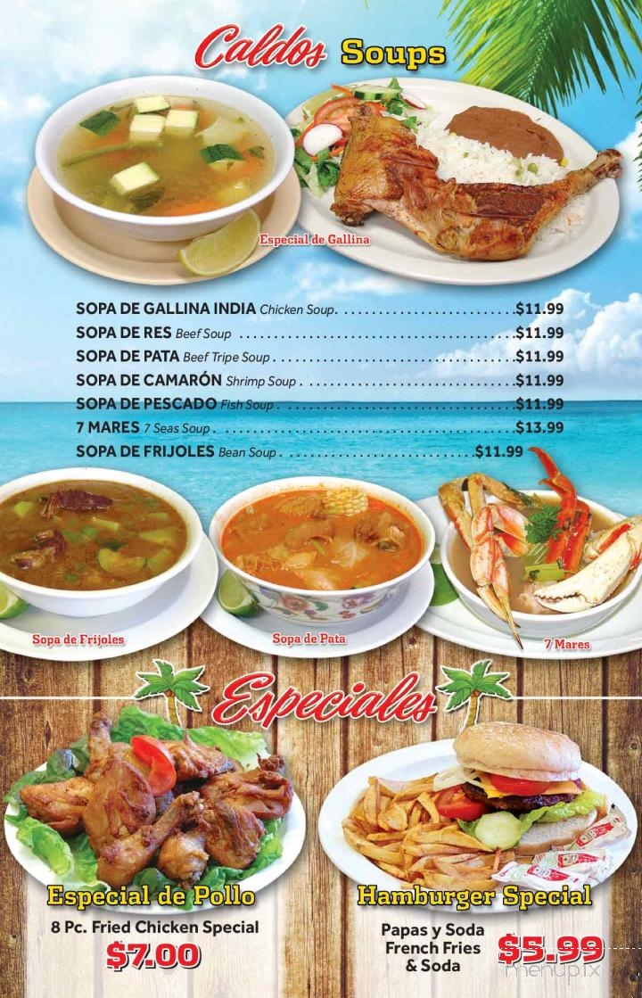 El Palmar Salvadoran Restaurant #2 - Los Angeles, CA menu_pic
