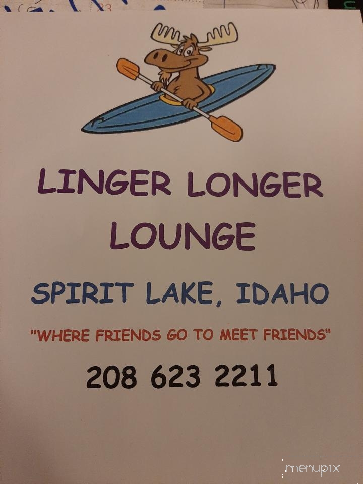 Linger Longer Lounge - Spirit Lake, ID menu_pic