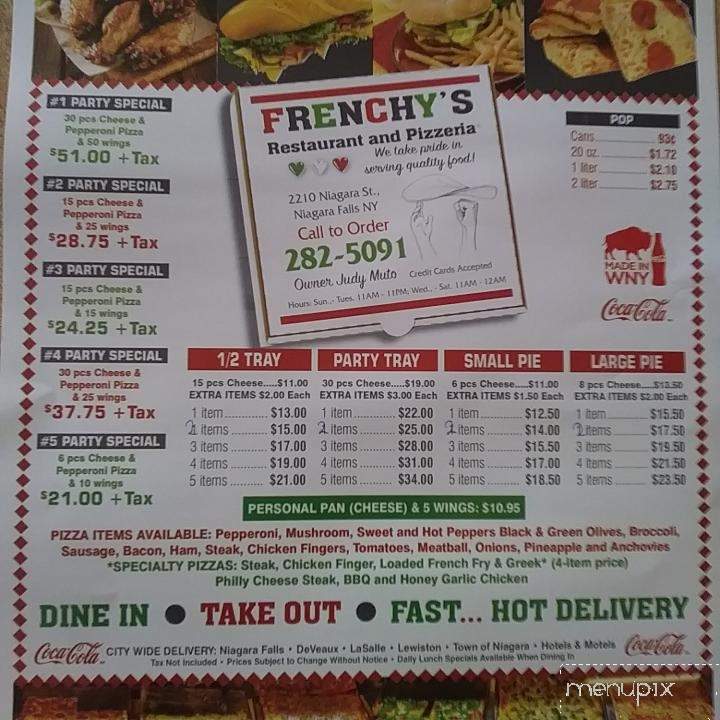 Frenchy's Pizzeria - Niagara Falls, NY menu_pic