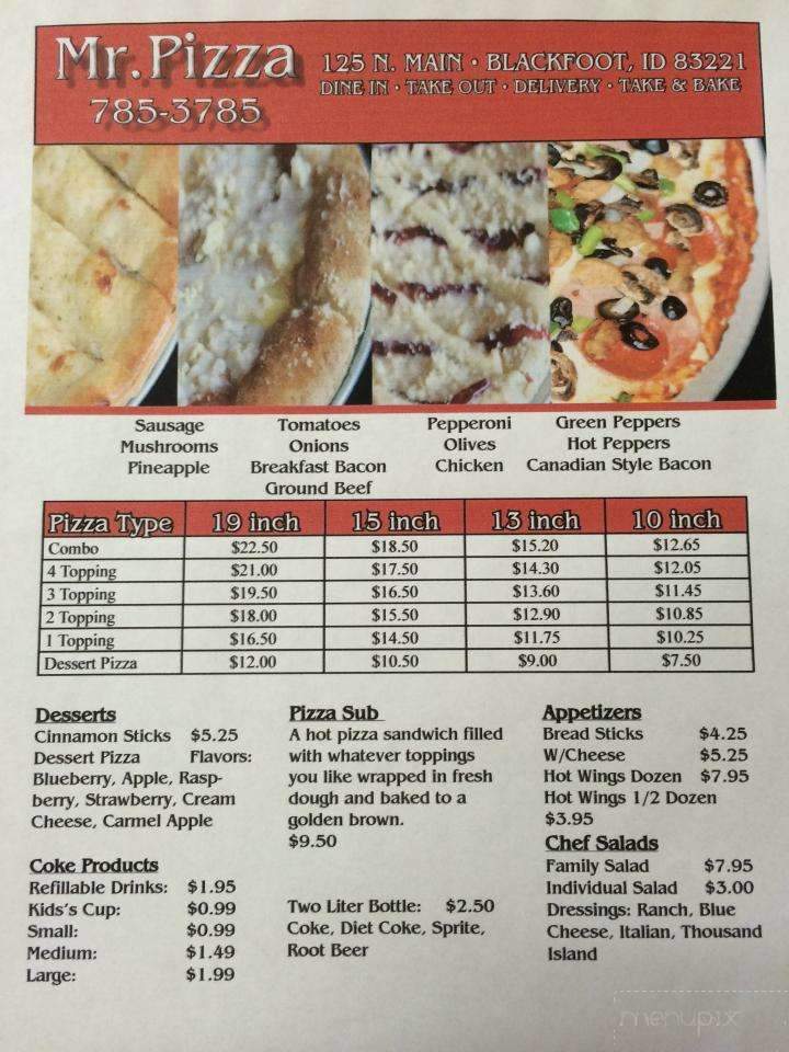 Mr Pizza - Blackfoot, ID menu_pic