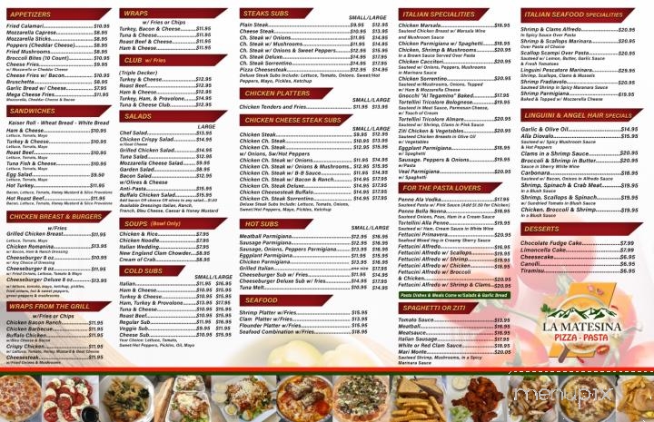 La Matesina Pizza Pasta - Delaware City, DE menu_pic