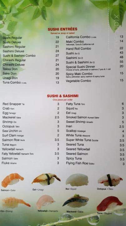 Kirari Sushi - Scarsdale, NY menu_pic
