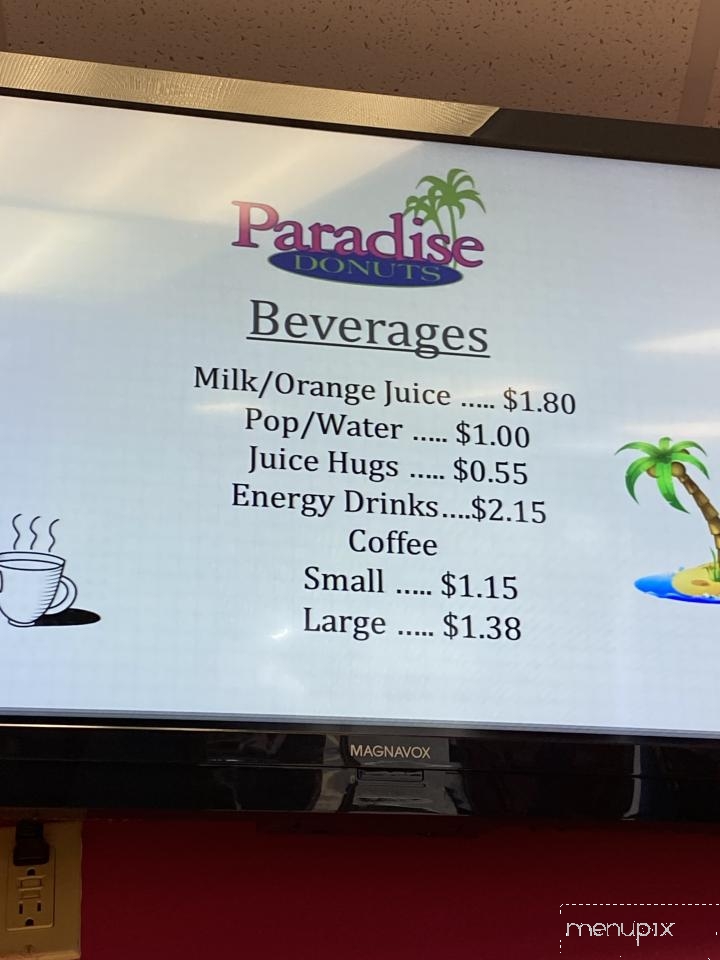 Paradise Donuts - Grand Island, NE menu_pic
