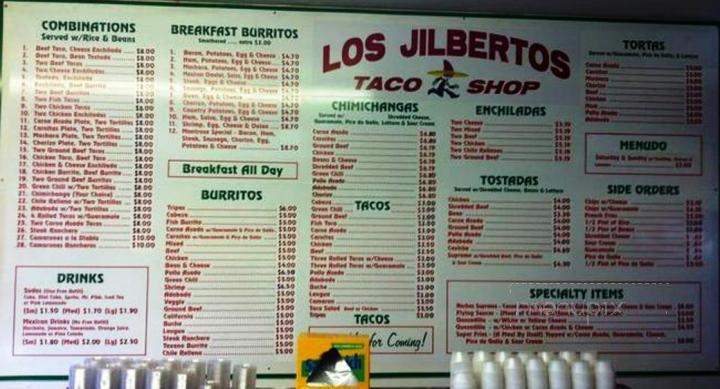 Los Jilbertos - Clifton, CO menu_pic