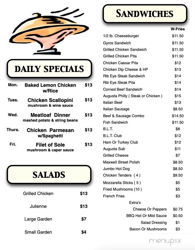 Elliots Augusta Pizza & Grill - Chicago, IL menu_pic