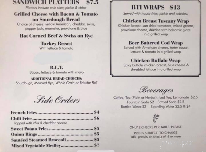 Blairstown Inn Inc - Blairstown, NJ menu_pic