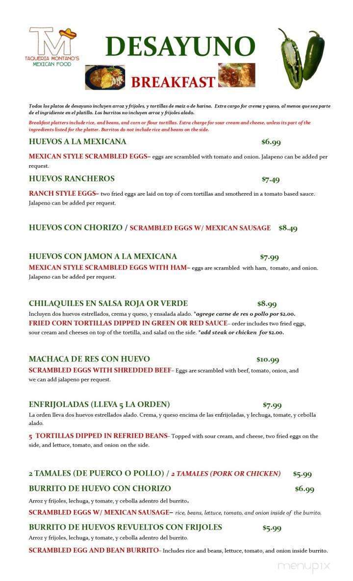 Taqueria Montano's Mexican Food - Port Saint Lucie, FL menu_pic