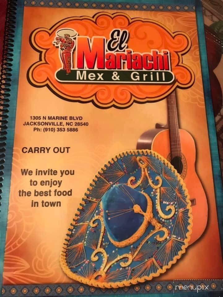 El Mariachi Mex Restaurant - Jacksonville, NC menu_pic