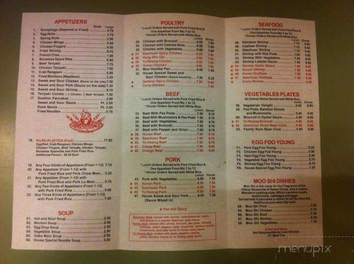 Chans House - Bradford, VT menu_pic