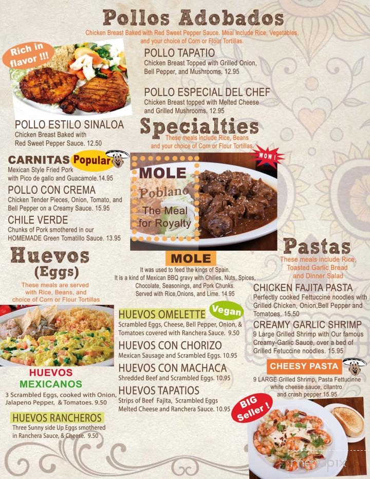 El Tapatio - Columbus, NE menu_pic