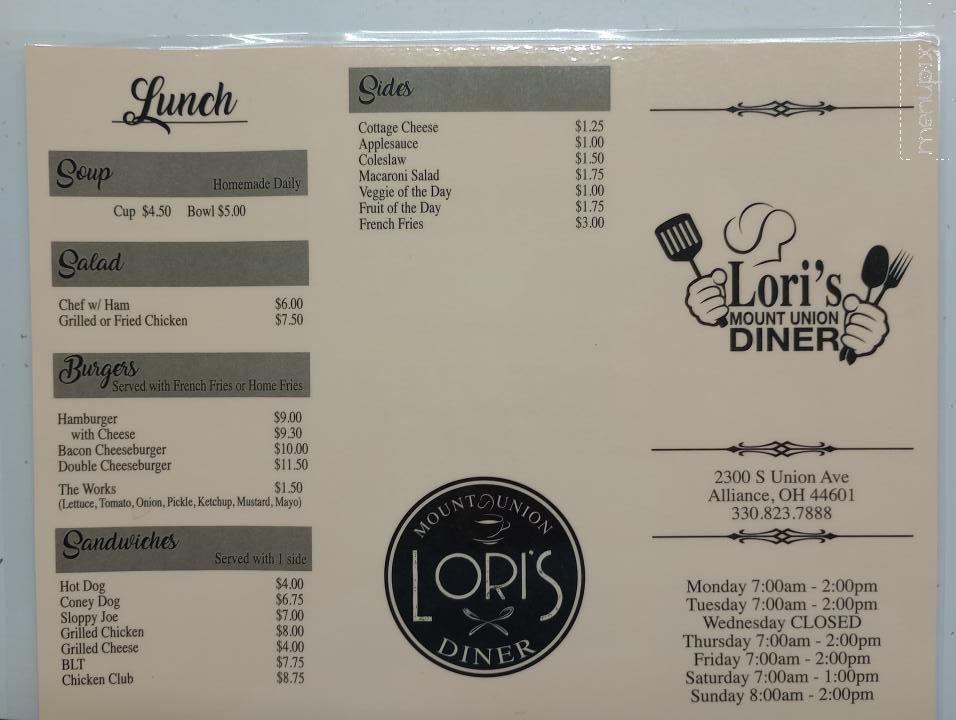 Lori's Mt.Union Diner - Alliance, OH
