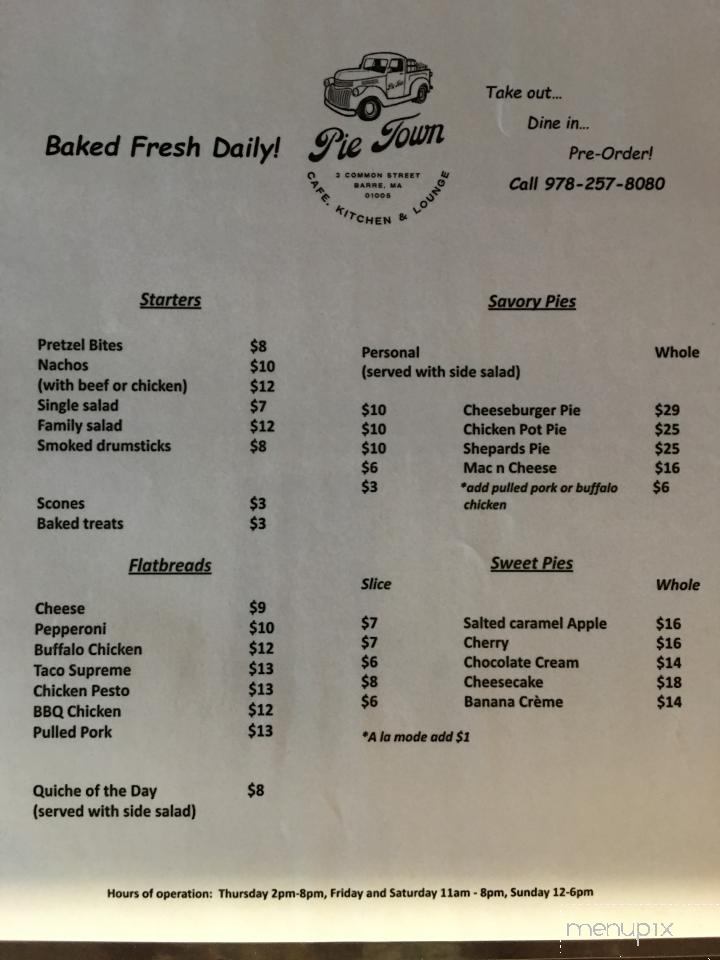 Pie Town - Barre, MA menu_pic