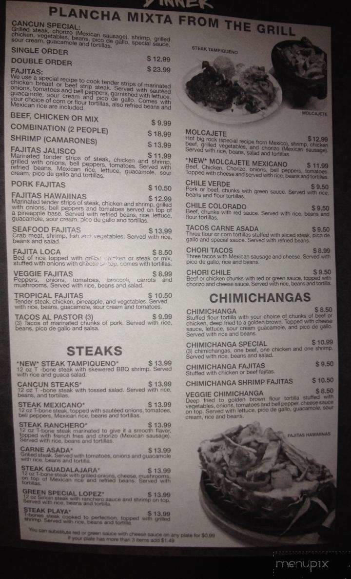 Cancun Mexican Grill - Hays, KS menu_pic