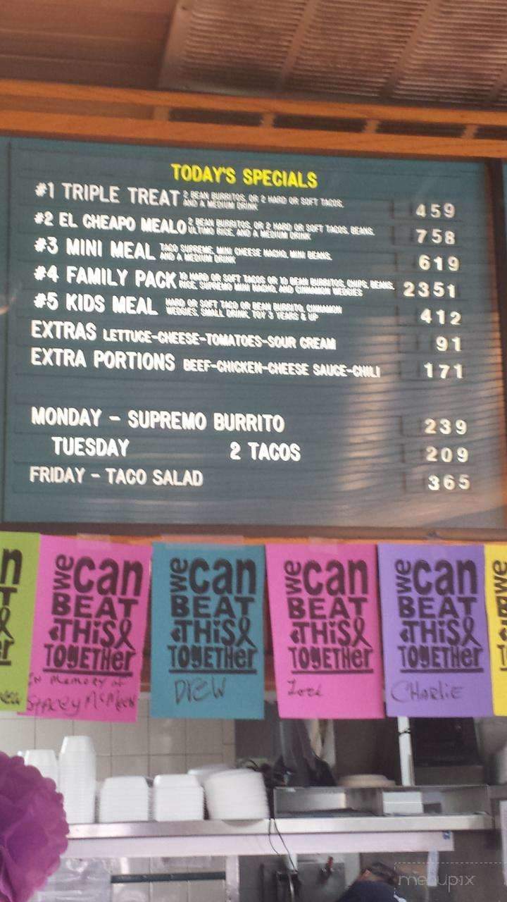 Gringo's - Webb City, MO menu_pic