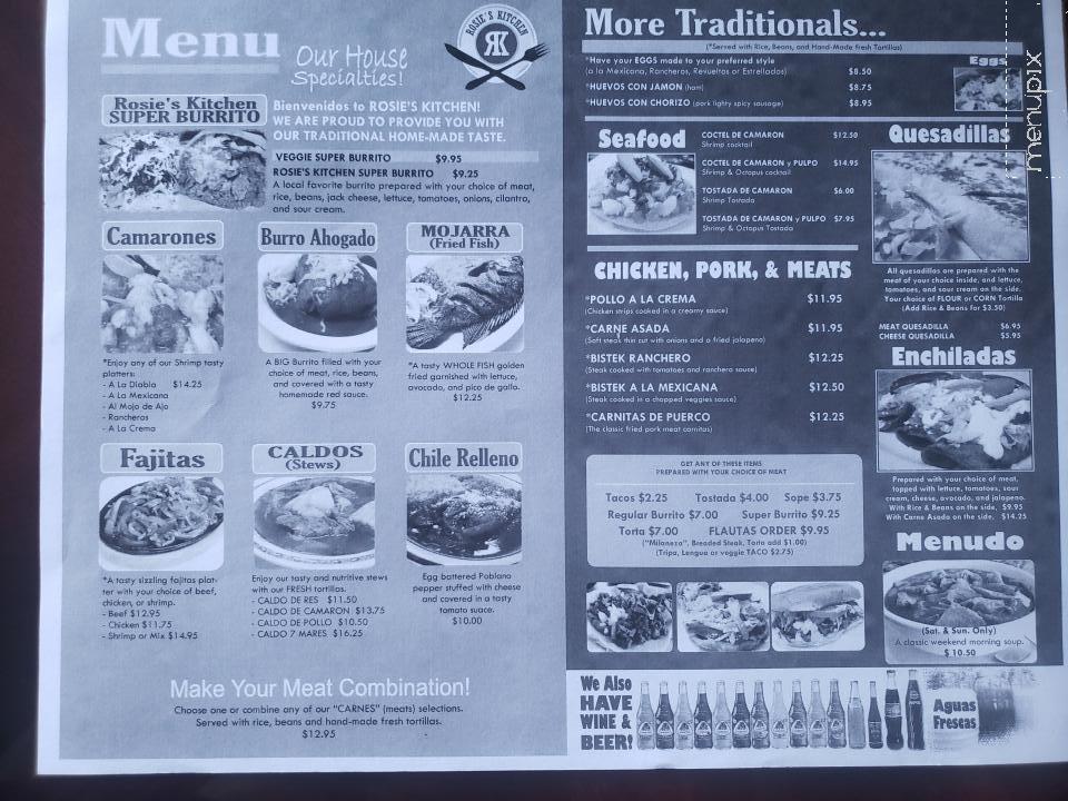 Rosie's Kitchen - Tualatin, OR menu_pic