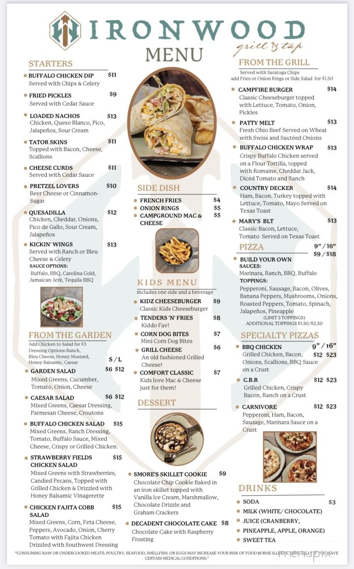 Ironwood Grill & Tap - Mason, OH menu_pic