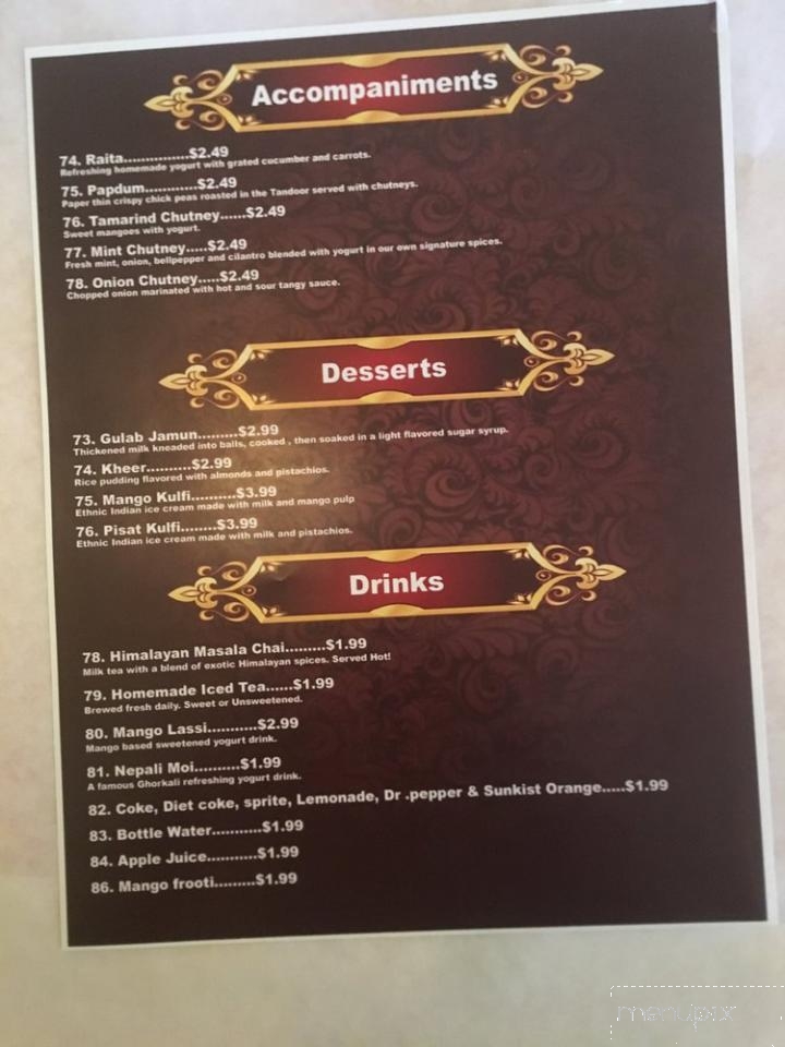 Napali Chulo And Indian Cuisine - Fort Worth, TX menu_pic