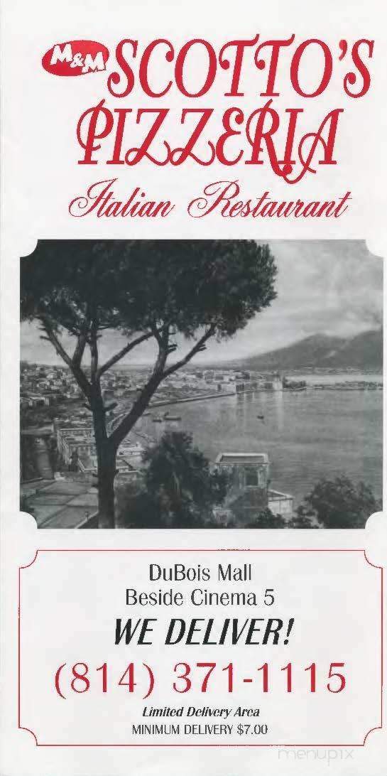M&M Scotto's Pizzeria - DuBois, PA menu_pic