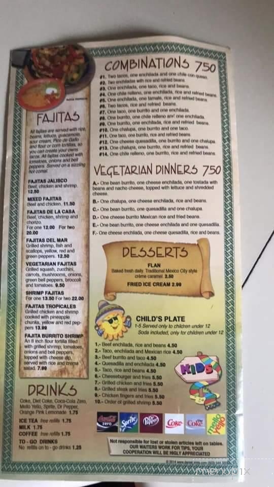 Garcia's Mexican Restaurant - Morgantown, KY menu_pic