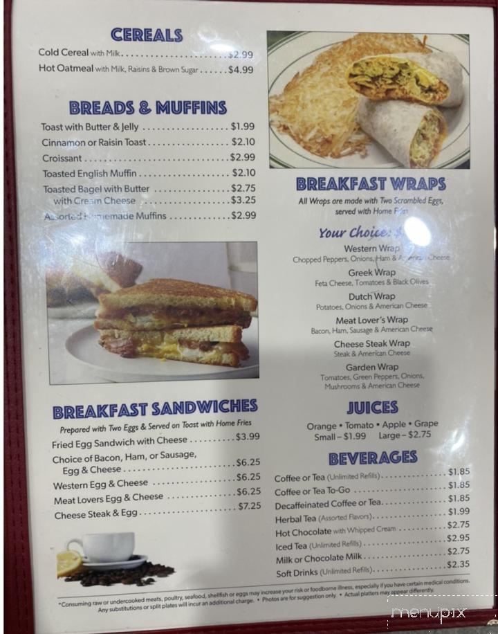 Mountville Family Restaurant - Mountville, PA menu_pic