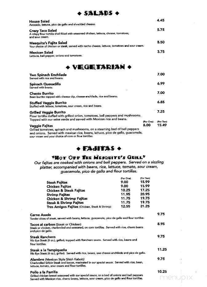 Mesquite Mexican Grill - Jackson, GA menu_pic