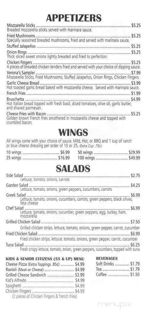 Bella Verona Italian & Greek Restaurant - Shelby, NC menu_pic