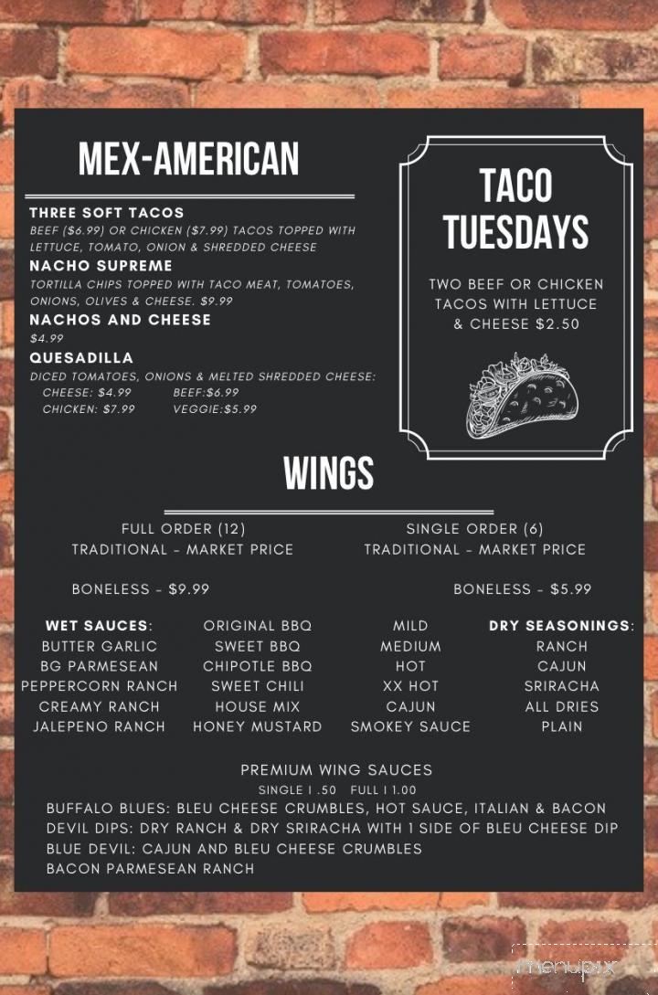 High Street Pub & Grill - Sharpsville, PA menu_pic