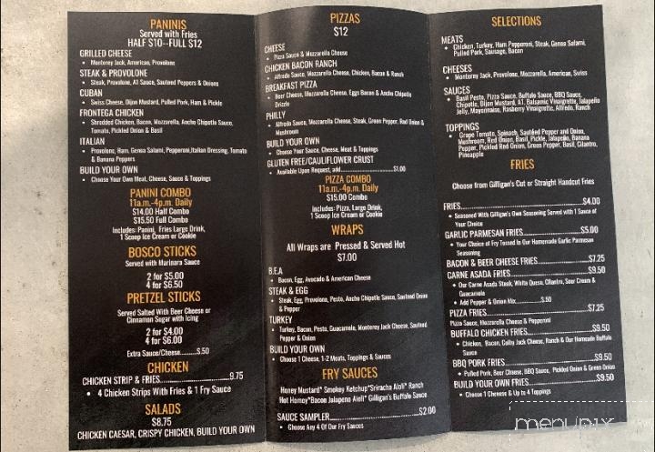 Gilligan's Cafe and Creamery - Chester, IL menu_pic