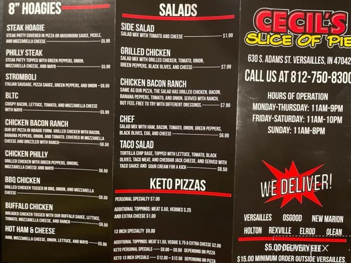 Cecil's Slice of Pie - Versailles, IN menu_pic