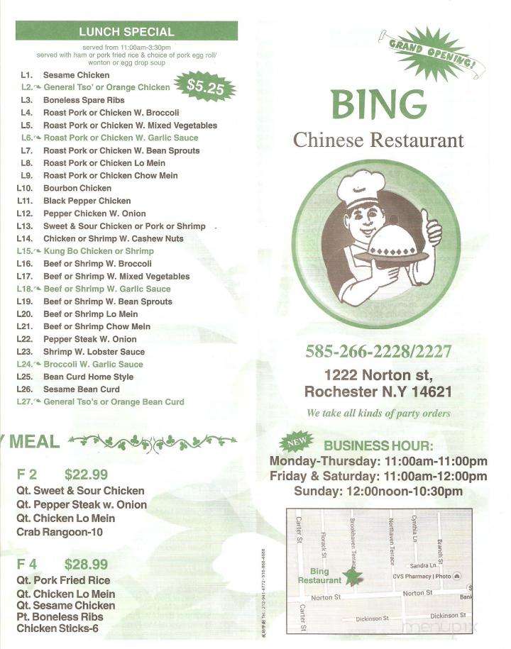Bing Chinese Restaurant - Rochester, NY