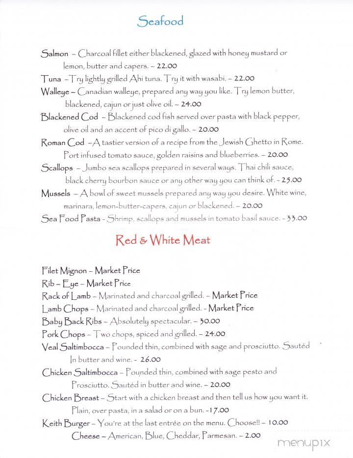 Keith's - Whiting, IN menu_pic