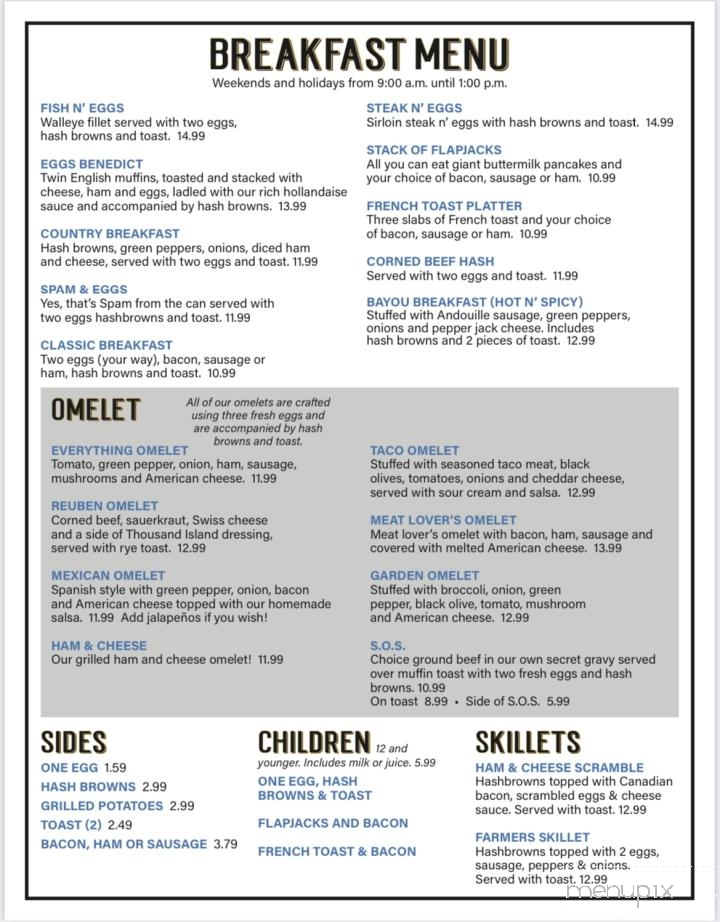 Grand View Grill & Bar - Duluth, MN menu_pic