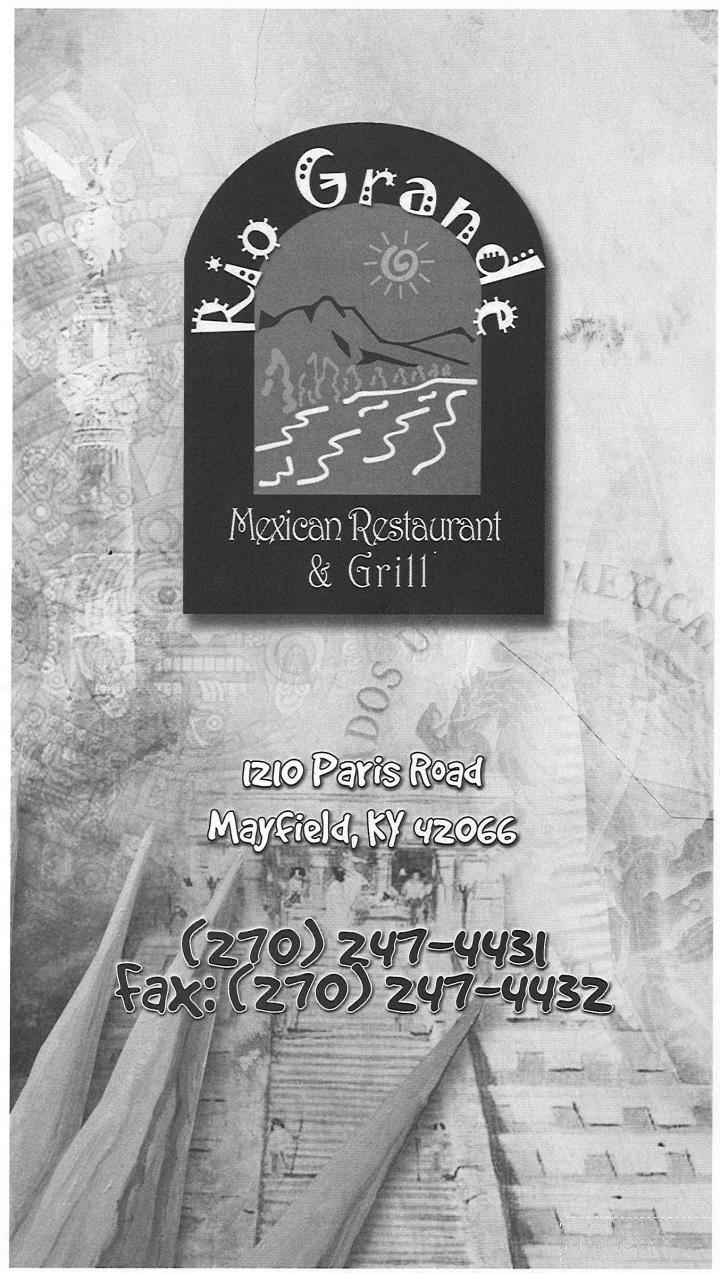 Rio Grande Mexican Restaurante - Mayfield, KY menu_pic