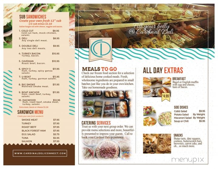 Cardinal Deli - Cardinal, ON menu_pic