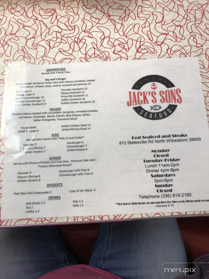 Jack's Sons Seafood - North Wilkesboro, NC
