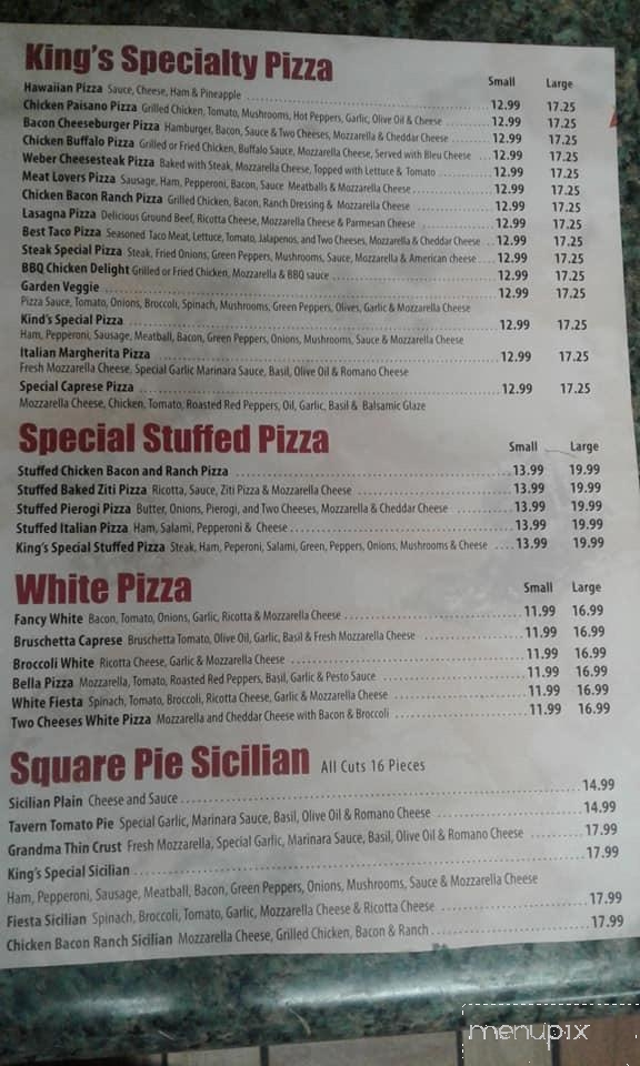 King's Pizzeria - Berwick, PA menu_pic