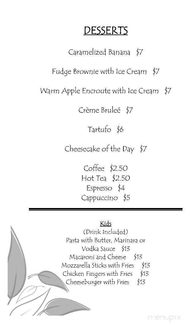 Sage Restaurant - Fair Lawn, NJ menu_pic