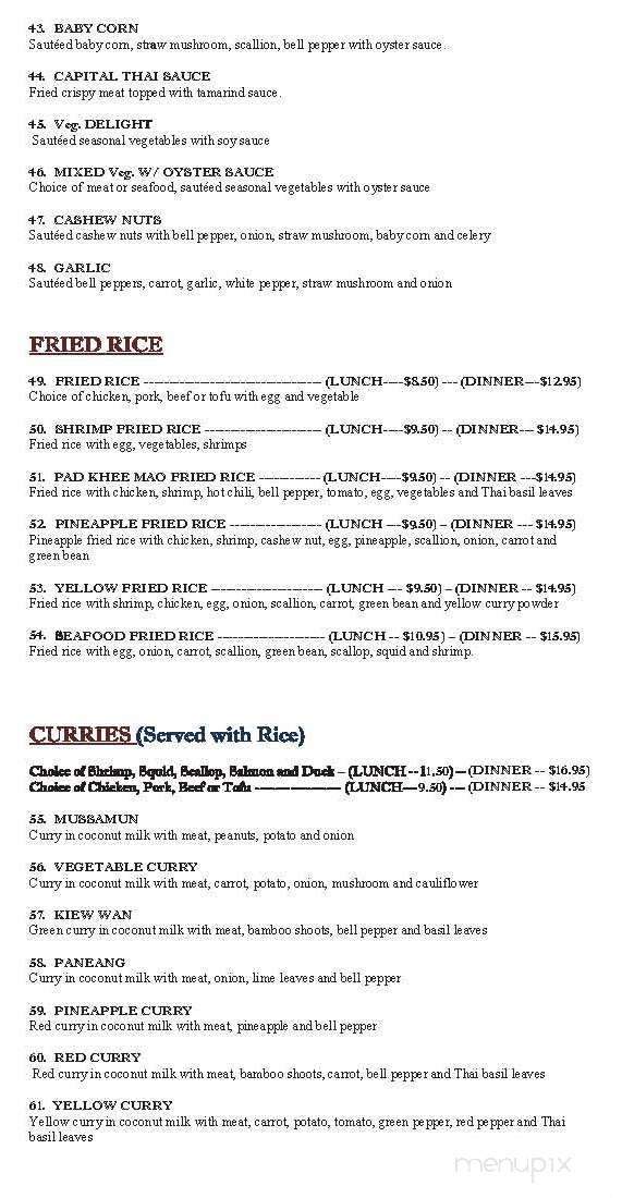 Capital Thai - Albany, NY menu_pic