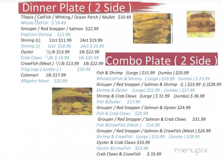 JD Seafood - Montgomery, AL menu_pic